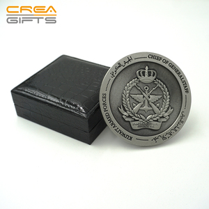 2025 alta qualità <span class=keywords><strong>Custom</strong></span> 3D goffrato in metallo doppio lato in metallo Souvenir sfida premio moneta antica con scatola in pelle PU per eventi - Product Image 1