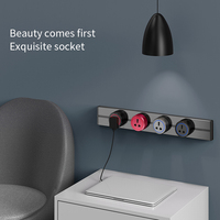 Dinding aluminium seri Q1 power track terbuka sistem jalur daya kantor dapur menggunakan power track socket
