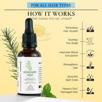 Huile Capillaire Naturelle Végétalienne Biologique Anti-Chute Romarin Menthe Traitement Repousse Cheveux Romarin Oignon Biotine Kératine Haute Croissance