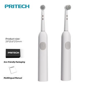 PRITECH <span class=keywords><strong>Brosse</strong></span> à dents électrique rechargeable compatible avec les têtes <span class=keywords><strong>Oral</strong></span> <span class=keywords><strong>B</strong></span>, étanche IPX7, 3 modes, avec 2 recharges DuPont - Product Image 1