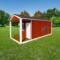 Casa Contenedor de Acero Desmontable de 20 Pies, Estilo Europeo, Pequeña Casa Modular Móvil para Apartamento u Oficina en Casa, Casa de Descanso en la Playa