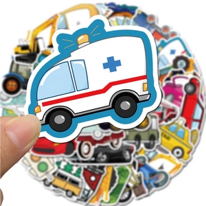 40 Pegatinas de Dibujos Animados de Autos, Vehículos, Aviones, Bicicletas, Barcos, Autobuses, Papel Decorativo, Regalo para Niños, Recuerdo, Pegatinas para Laptop - Product Image 4