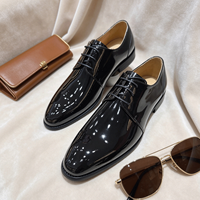 2026 Neue Herren Schwarze Lackleder-Smokingschuhe Hochglanz Oxford Formelle Anzugschuhe für Hochzeiten Schuhe für Bräutigam & Trauzeugen