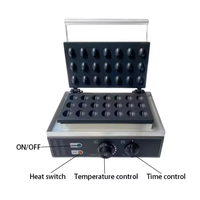 Gaufrier commercial populaire en acier inoxydable 220V en forme d'œuf d'oiseau, avec grille réglable, facile à utiliser pour restaurants et services de restauration