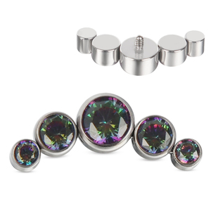 Pendientes <span class=keywords><strong>de</strong></span> Titanio ASTM F136 <span class=keywords><strong>de</strong></span> Alta Calidad con Rosca Interna y Zirconia para Labret, <span class=keywords><strong>Piercing</strong></span> <span class=keywords><strong>de</strong></span> <span class=keywords><strong>Labio</strong></span>, Joyería Punk - Product Image 5