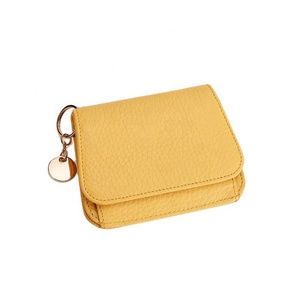 Custom Vintage Coin <b>Purse</b> Fold Mini Genuine Leather Women Minimalist Zipper Wallet Short Coin <b>Purse</b> - Product Image 1