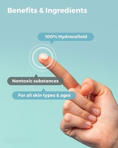 Autocollants anti-acné, 2 pièces, cache les points invisibles, hydrogilide, soins du visage, capuchon absorbant pour taches et imperfections, - Product Image 2