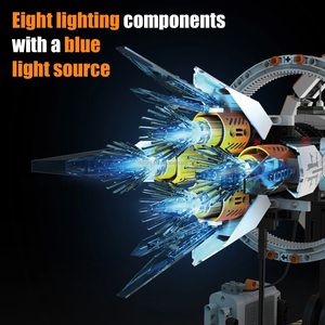 Apocalypse Star Space Rocket nave fai da te disco <span class=keywords><strong>di</strong></span> trasmissione meccanica assemblare giocattoli freccia <span class=keywords><strong>di</strong></span> <span class=keywords><strong>fuoco</strong></span> elettrica modello <span class=keywords><strong>di</strong></span> blocchi <span class=keywords><strong>di</strong></span> costruzione - Product Image 3