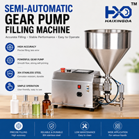 Machine de remplissage de liquides semi-automatique facile à utiliser avec pompe à engrenages en acier inoxydable pour produits chimiques, cosmétiques et sauces