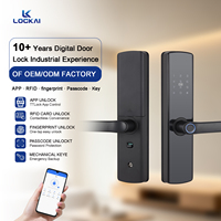 Serrure de porte automatique à empreinte digitale pour portes en bois/aluminium/acier avec Wi-Fi et prise en charge du cloud