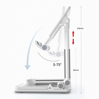 Support de téléphone portable pliable et portable, support de bureau pour diffusion en direct, tablette, chevet, support universel multifonctionnel