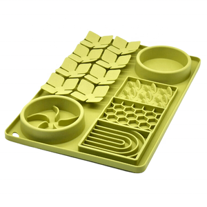 Grand chien Silicone tapis d'alimentation lente arc-en-ciel nid d'abeille fleur enrichissement <span class=keywords><strong>Lickimat</strong></span> pour friandise - Product Image 1