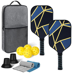 Palas de Pickleball de Fibra de Vidrio, Forma Estándar, Ecológicas, Juego con Pelotas, Bolsa, Toalla y Recogepelotas para Entretenimiento - Product Image 1