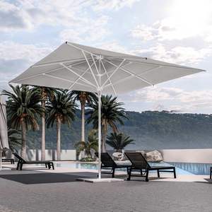 <span class=keywords><strong>Parasol</strong></span> de marché commercial en aluminium surdimensionné 13ft x 13ft Poussoir manuel 4x4M <span class=keywords><strong>Parasol</strong></span> de jardin avec grand pare-soleil carré - Product Image 5