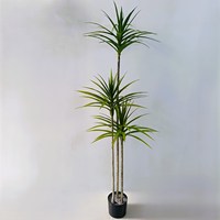 Arbres verts artificiels pour jardin intérieur, décorations d'Halloween style bonsaï avec pot banane voyageur, plantes d'intérieur vertes