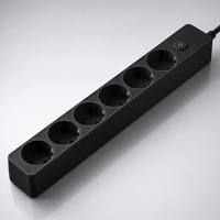 Nouvelle conception de cordon d'extension industriel EU personnalisable avec interrupteur séparé, 6 prises EU, multiprise 16A, indice de protection IP44