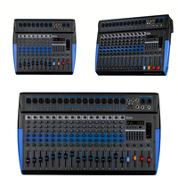 Console de mixage audio professionnelle 8/12/16 canaux avec 256 effets DSP, alimentation fantôme 48V et enregistrement MP3 pour la scène