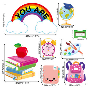 Ensemble de décorations pour tableau d'affichage, autocollants muraux motivants en papier pour tableau d'affichage scolaire - Product Image 3