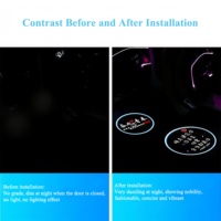 Lampe de bienvenue universelle pour porte de voiture Lampe de projecteur LED sans fil à commande magnétique Lumière décorative pour porte laser sans câblage pour voitures