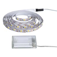 Lampu Strip LED Tembaga 60LED/M 5V 2835 8mm + Kotak Baterai Aman Tegangan Rendah untuk Kabinet Lemari Pencahayaan Darurat