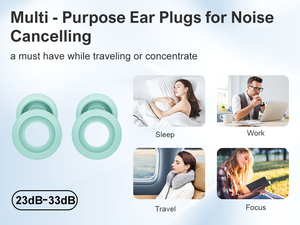 Tapones de silicona personalizados de 4 tamaños con espuma viscoelástica, filtros insonorizantes y silenciosos para dormir, reducción de ruido - Product Image 3