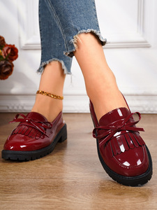 Mocasines de Tallas Grandes 36-43 de <span class=keywords><strong>Charol</strong></span> con Lazo Estilo Mary Jane <span class=keywords><strong>Zapatos</strong></span> Casuales para Mujer - Product Image 3