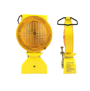 Luz Intermitente LED Amarilla para Tráfico, Luz Intermitente Ámbar para Conos de Tráfico, Solar, IP65, Impermeable, LED de Alta Luminosidad, Luces de Advertencia - Product Image 1
