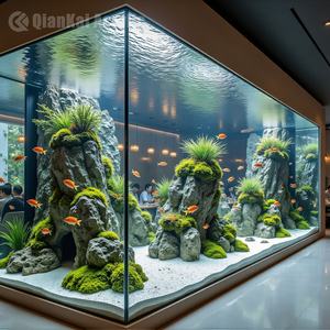 Top vente de haute qualité écologique forme carrée PMMA acrylique Aquarium Aquarium Durable extérieur Style moderne importation - Product Image 1