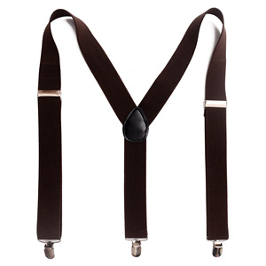 Bretelles solides réglables pour adultes, <span class=keywords><strong>sangles</strong></span> élastiques, Clip en forme de Y, bretelles pour hommes - Product Image 1