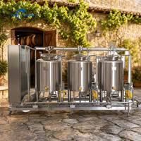 Système de nettoyage CIP automatique Tonsen à 2 ou 3 cuves, unité de nettoyage 500L 1000L pour ligne de production alimentaire, de boissons et de brasserie
