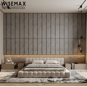 WISEMAX MUEBLES Diseño minimalista nórdico suave elástico Esponja Tela de gamuza hogar sofás camas <span class=keywords><strong>Cama</strong></span> de madera maciza Muebles para hotel - Product Image 1