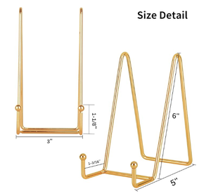 6 inch vàng kim loại Giá vẽ đứng hiển thị dây đứng Giá vẽ hiển thị tấm chủ - Product Image 3