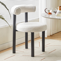 Chaise de salle à manger à dossier décontracté simple français maison crème Style petit appartement Designer bureau maquillage chaise CX403