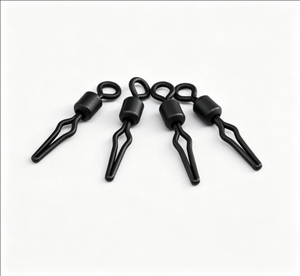 Connecteur pivotant à clip américain noir mat, matériel de pêche non réfléchissant pour la pêche à la carpe et à la pêche européenne - Product Image 3
