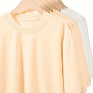 Ropa básica de alta calidad, camisetas de algodón Pima de gran tamaño de verano de Color sólido para mujer, ropa informal - Product Image 1