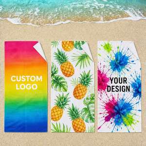 ผ้าเช็ดตัวชายหาดไมโครไฟเบอร์พิมพ์ลายแปลกใหม่พร้อมโลโก้สั่งทำ - Product Image 1