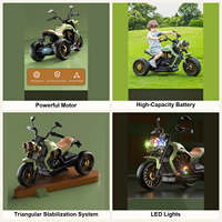 Voitures électriques pour enfants, moto électrique pour enfants, voitures à pédales, tricycle à 3 roues tout-terrain, lumières LED, unisexe pour enfants, vente en gros