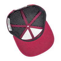 Geperste mesh twill 5-panel baseballcap met aangepast logo, minimalistisch, unisex, verstelbaar, outdoor streetwear pet