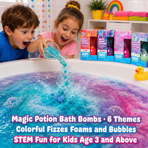 Set de Bombas de Baño Efervescentes en Botella de Poción Mágica de Marca Privada, Hechas a Mano, Naturales, Coloridas, Divertidas para Niños, Caja de Regalo, OEM ODM, POLVO DE BAÑO - Product Image 2