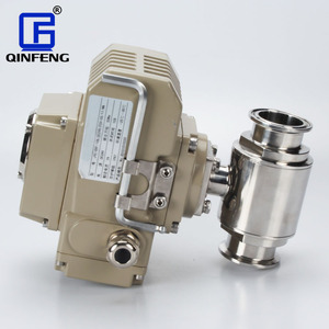 Hidrolik regülatörü gıda sınıfı 3/4 kenetlenmiş sıhhi paslanmaz çelik motorlu elektrik kontrol aktüatör ile 3 yollu küresel vana - Product Image 2