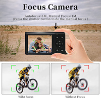 Kamera Perekam 4K portabel Retro kompak, kamera perekam, fokus otomatis 64MP, foto Video, 16X Zoom 4K, kamera Digital untuk fotografi