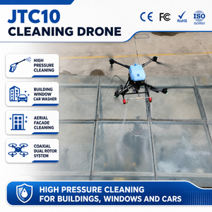 โดรนทำความสะอาด JTC10 เครื่องฉีดน้ำแรงดันสูงสำหรับอาคาร หน้าต่าง และรถยนต์ ระบบโรเตอร์คู่แบบโคแอกเชียลไฟฟ้า - Product Image 1