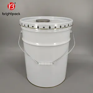 5 galon logam terbuka kepala cat ember/pelumas barel 20l/mesin minyak ember 20 liter minyak drum dengan dalam gambar tutup