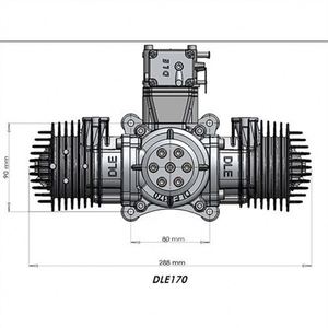 Motor de Gasolina Original DLE 170 CC para Modelo de Avión RC, Gran Venta - Cc - Product Image 5