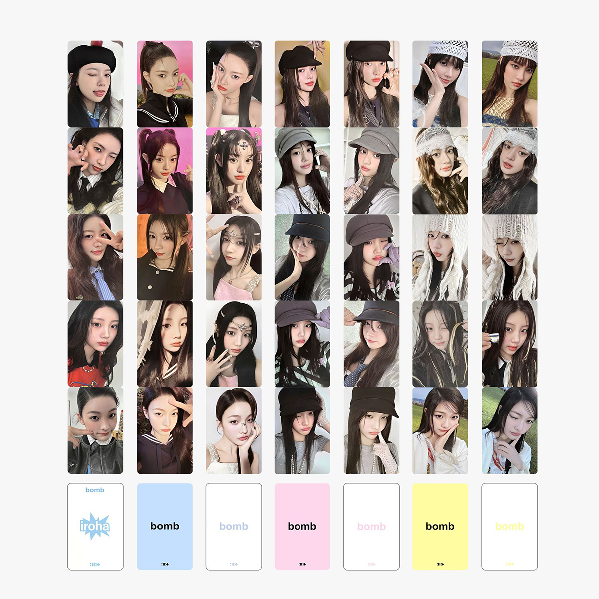 5pcs/set KPOP ILLIT Bomb Album GLLIT MAGIC BOMB Ver Selfie Cards
