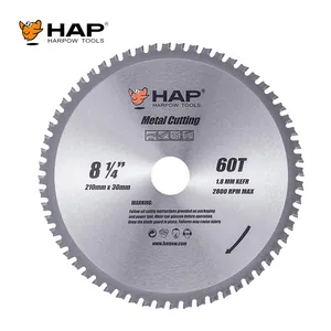Professional Grade 210MM*30MM*60T Carbide Tipped Ciruclar Saw Blade For Cutting Metal Stainless Steel