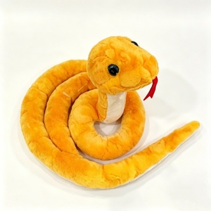 Peluche de serpiente amarilla personalizado, serpiente de peluche enrollada, peluche de reptil, lindo peluche de serpiente - Product Image 4