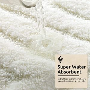 Tappetini da <span class=keywords><strong>Bagno</strong></span> Bianchi Lavabili in Lavatrice Skymoving, <span class=keywords><strong>Tappeto</strong></span> Boho in Microfibra Antiscivolo, Morbido <span class=keywords><strong>Tappeto</strong></span> Geometrico di Lusso per <span class=keywords><strong>Bagno</strong></span> - Product Image 5