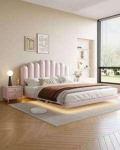 Nouvelle Arrivée 2026 <span class=keywords><strong>Prix</strong></span> de Gros Lit Double King Size Queen Size à Sommier Suspendu avec Veilleuse - Product Image 3