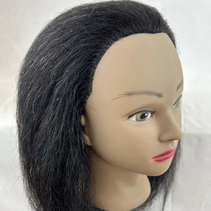 Tête <span class=keywords><strong>de</strong></span> mannequin d'entraînement afro-américaine avec perruques <span class=keywords><strong>de</strong></span> tête <span class=keywords><strong>de</strong></span> mannequin d'entraînement afro, cheveux lisses et crépus - Product Image 5